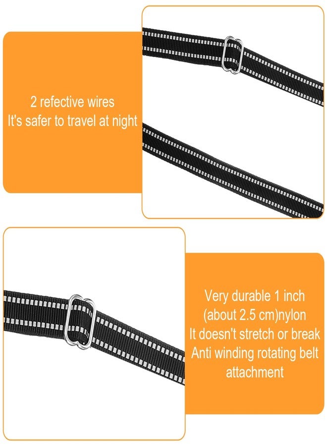 Yuanchu Double Dog Leash for 2 Dogs, No Pull Dog Leash Anti-Entanglement 360° Swivel, Adjustable Length Reflective Cord for Small Dogs Walking and Training, Black - Image 5